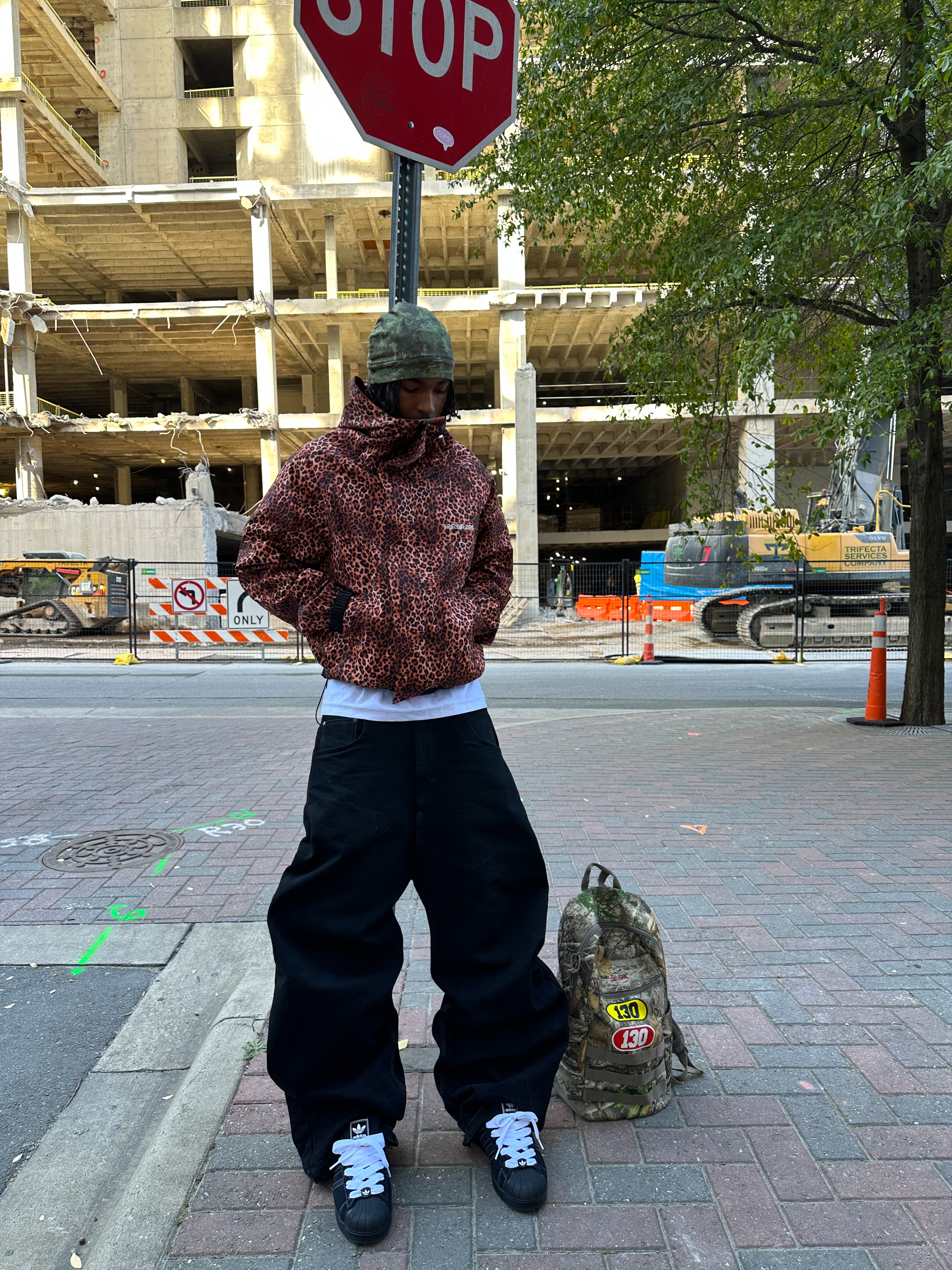 “OLDNEWS” Reversible Raincoat