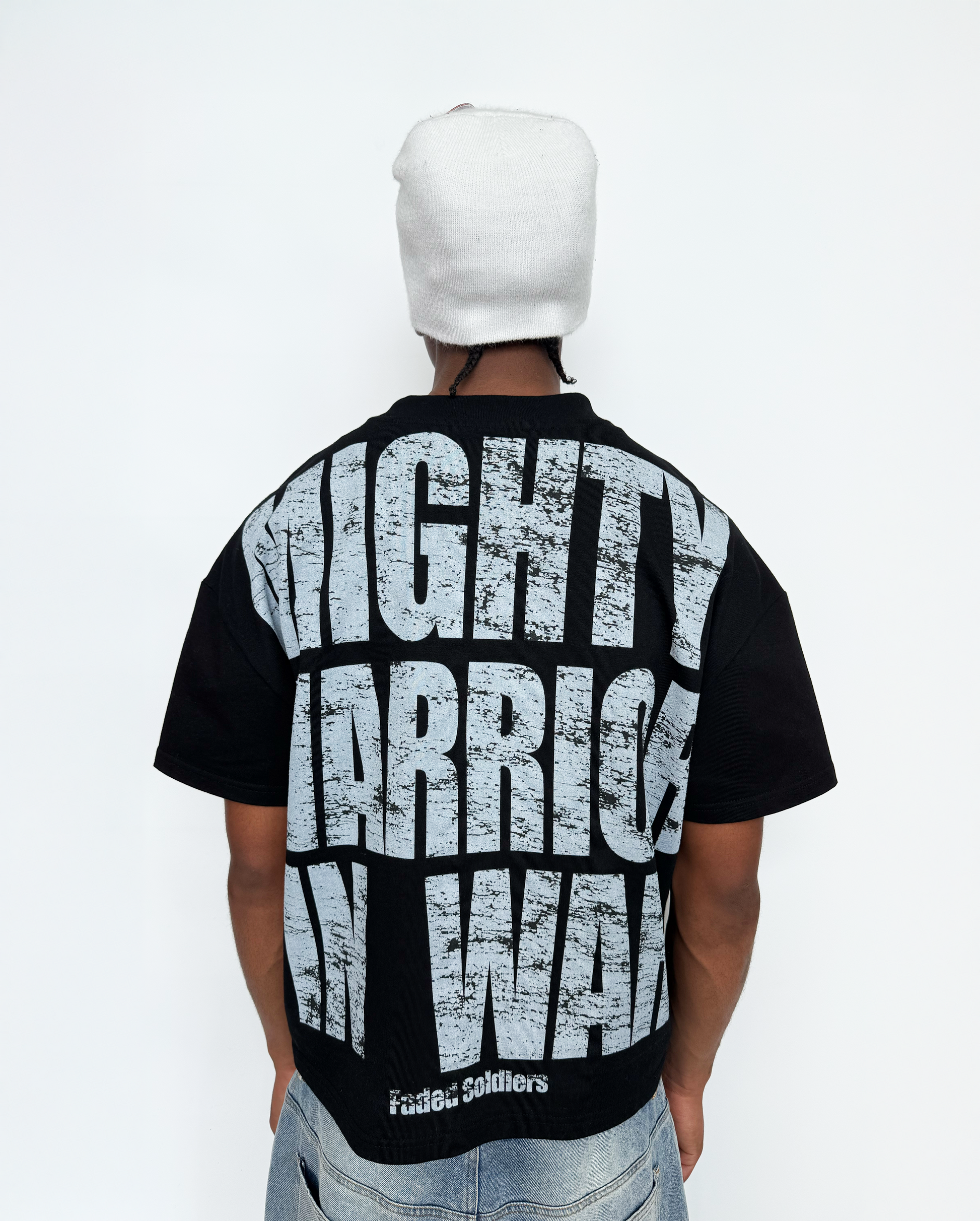 White Faded Soldiers “ART IS WAR” Tee
