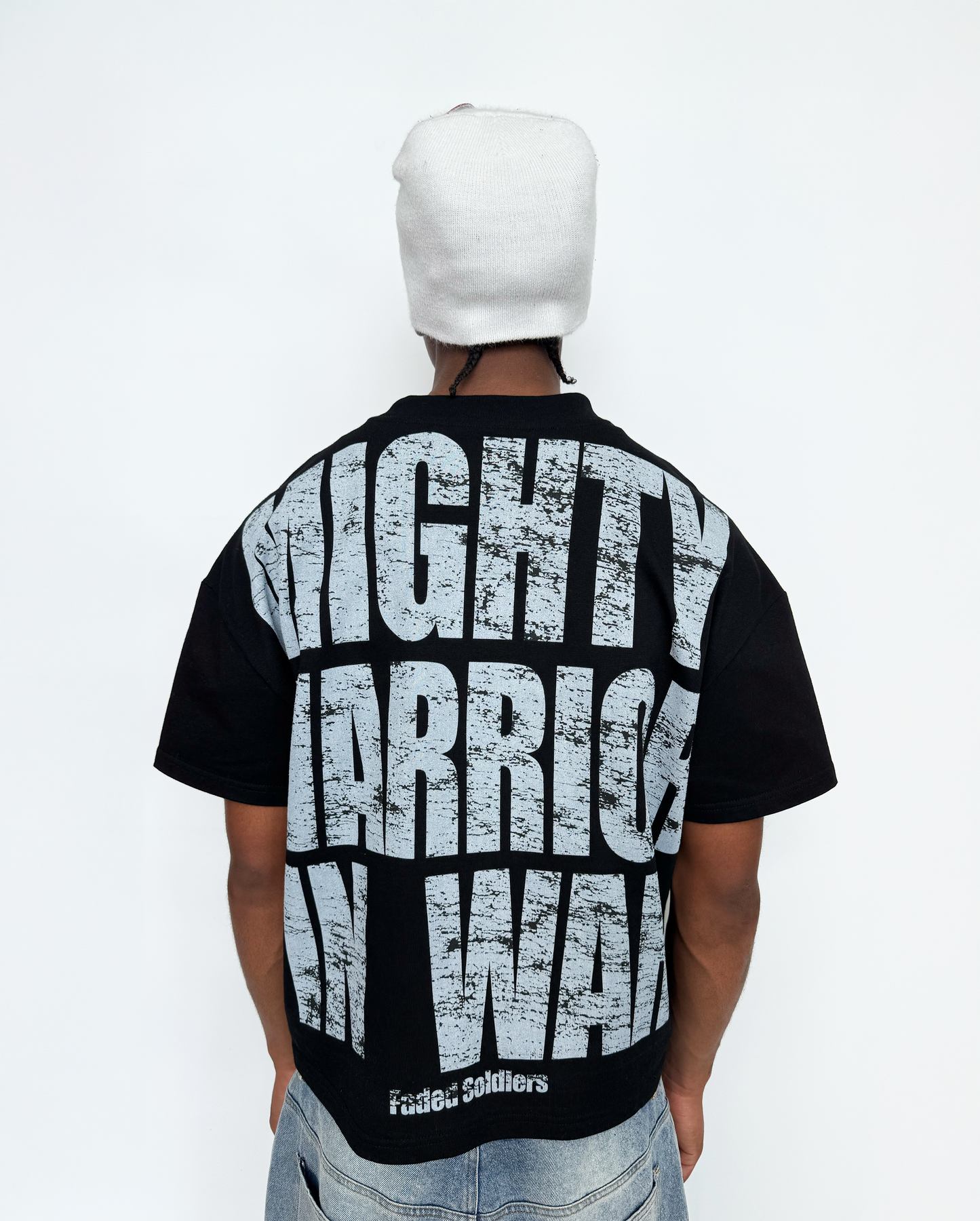 White Faded Soldiers “ART IS WAR” Tee